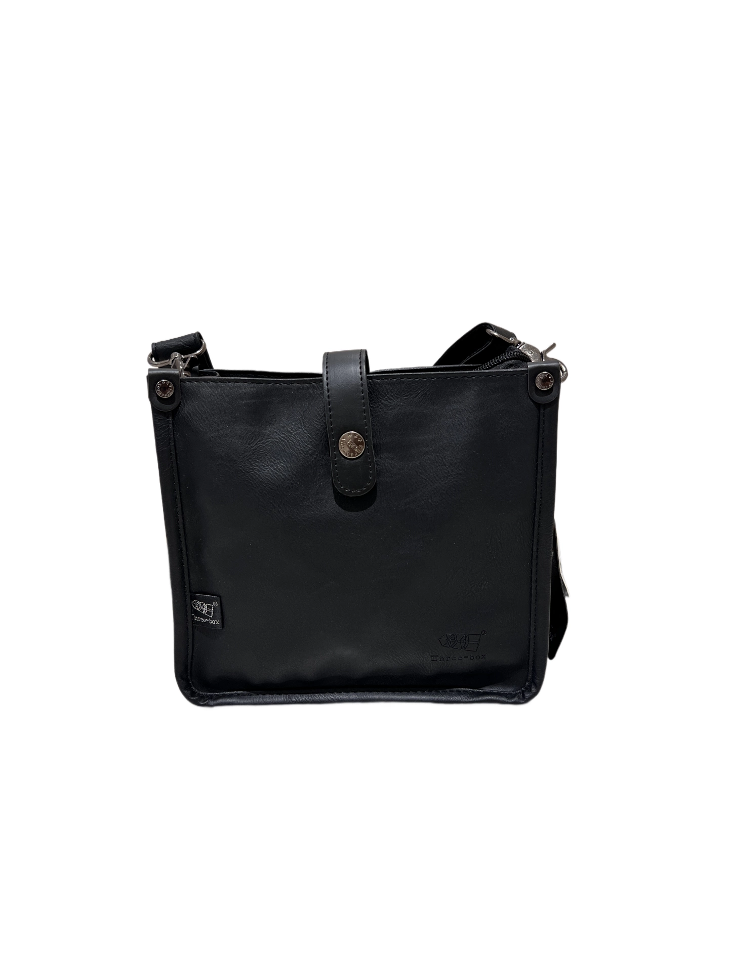 Túi đeo chéo nam Threebox hợp thời trang Túi đeo chéo nam phong cách Nhật Bản có khóa da mềm phong cách đường phố Túi đeo chéo nam tươi mới