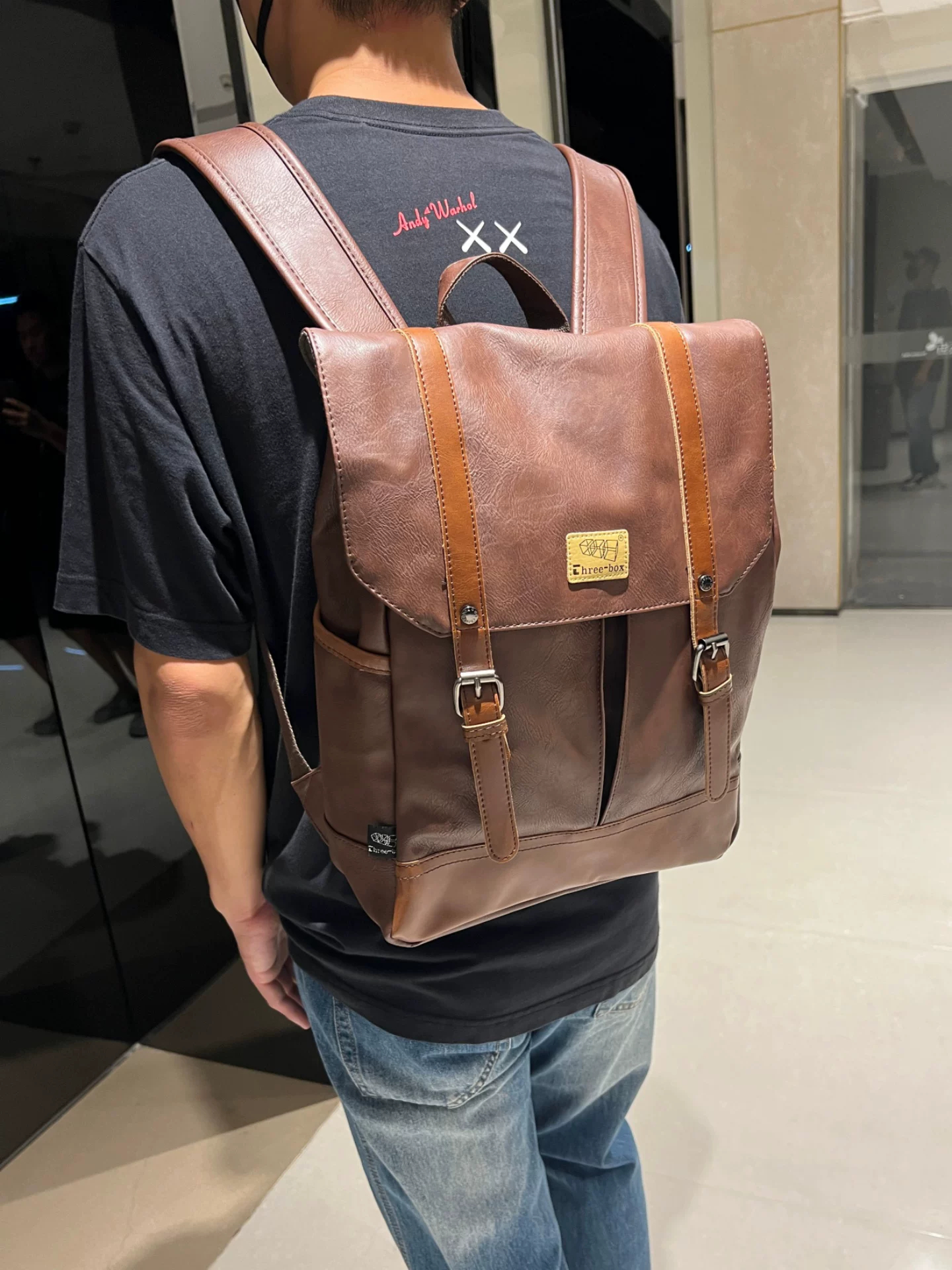 Ba lô ba ngăn dành cho giới trẻ Nhật Bản và Hàn Quốc, ba lô thời trang du lịch ngoài trời leo núi, cặp đi học dành cho sinh viên