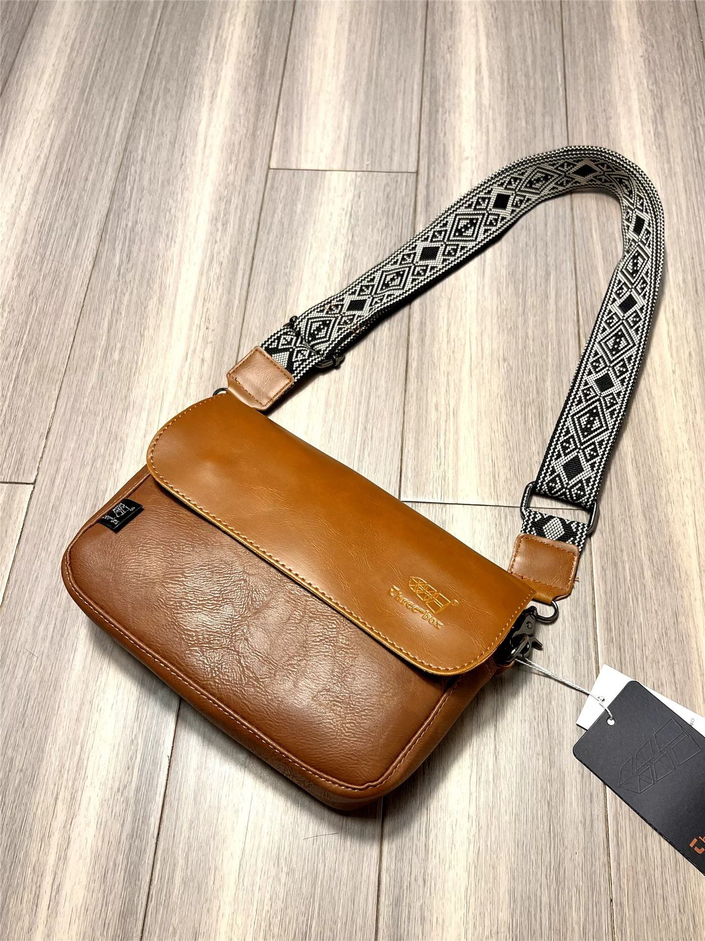 Túi đeo vai ba ngăn dành cho nam và nữ, túi đeo chéo bằng da mềm, túi đeo chéo đơn giản chất lượng cao, kiểu dáng độc đáo