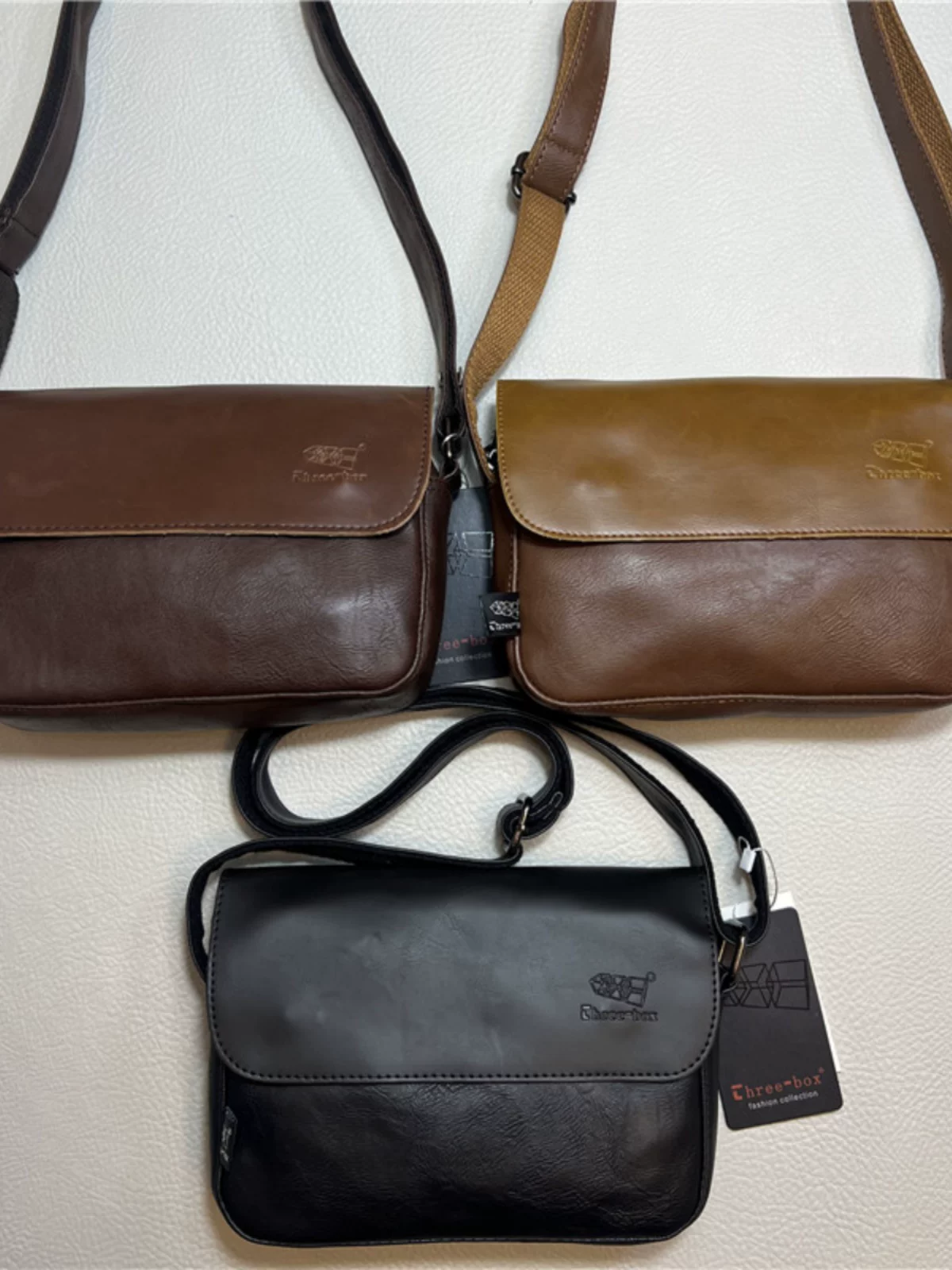 Túi xách nam thời trang threebox Túi đeo vai nam Nhật Bản và Hàn Quốc đeo chéo thông thường thương hiệu hợp thời trang ba lô nhỏ túi thể thao học sinh