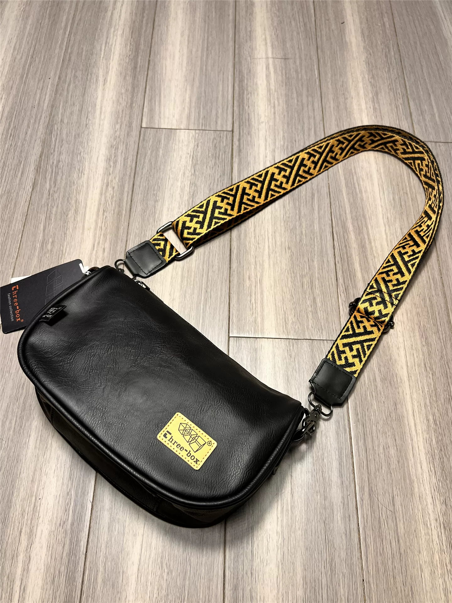 Túi đeo chéo ba ngăn dành cho nam, túi đeo vai phong cách Nhật Bản, túi đeo chéo nhỏ kiểu retro phong cách Hàn Quốc dành cho nam, ba lô nữ