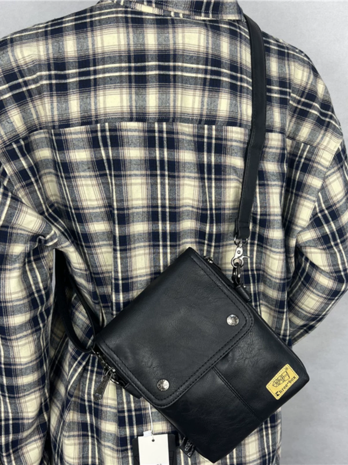 Túi đeo chéo nam thời trang threebox phong cách Nhật Bản, túi đeo vai nhỏ gọn, thời thượng, đựng điện thoại