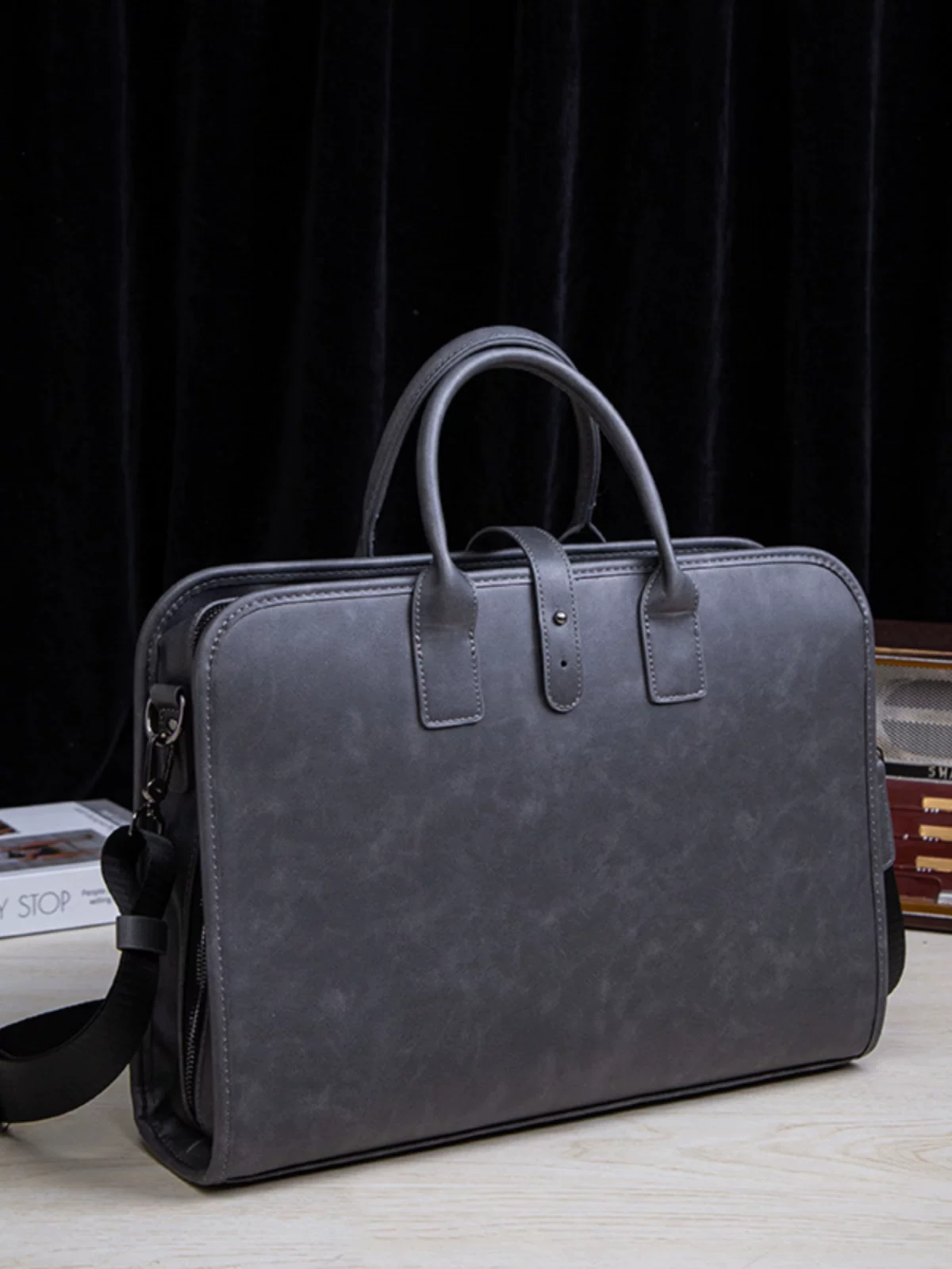 Túi xách nam retro thời thượng 2025, cặp da nam cá tính, túi đeo chéo, túi đựng tài liệu máy tính