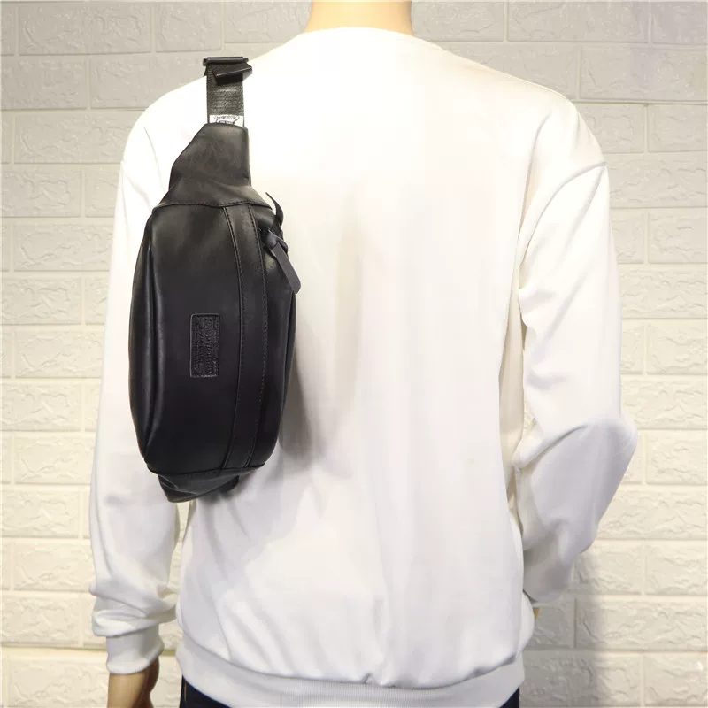 how2play túi đeo ngực nam phong cách Hàn Quốc thời thượng, đơn giản, chất liệu da PU mềm, đeo chéo, đeo hông, phong cách thể thao, balo nam