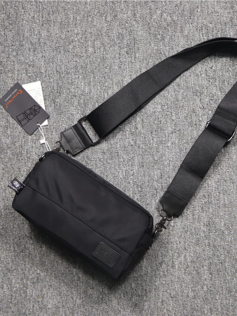 Ba hộp túi đeo vai vải Oxford thời trang dành cho nam, túi đeo chéo vải nylon thông thường, túi vuông nhỏ thời trang phong cách Nhật Bản