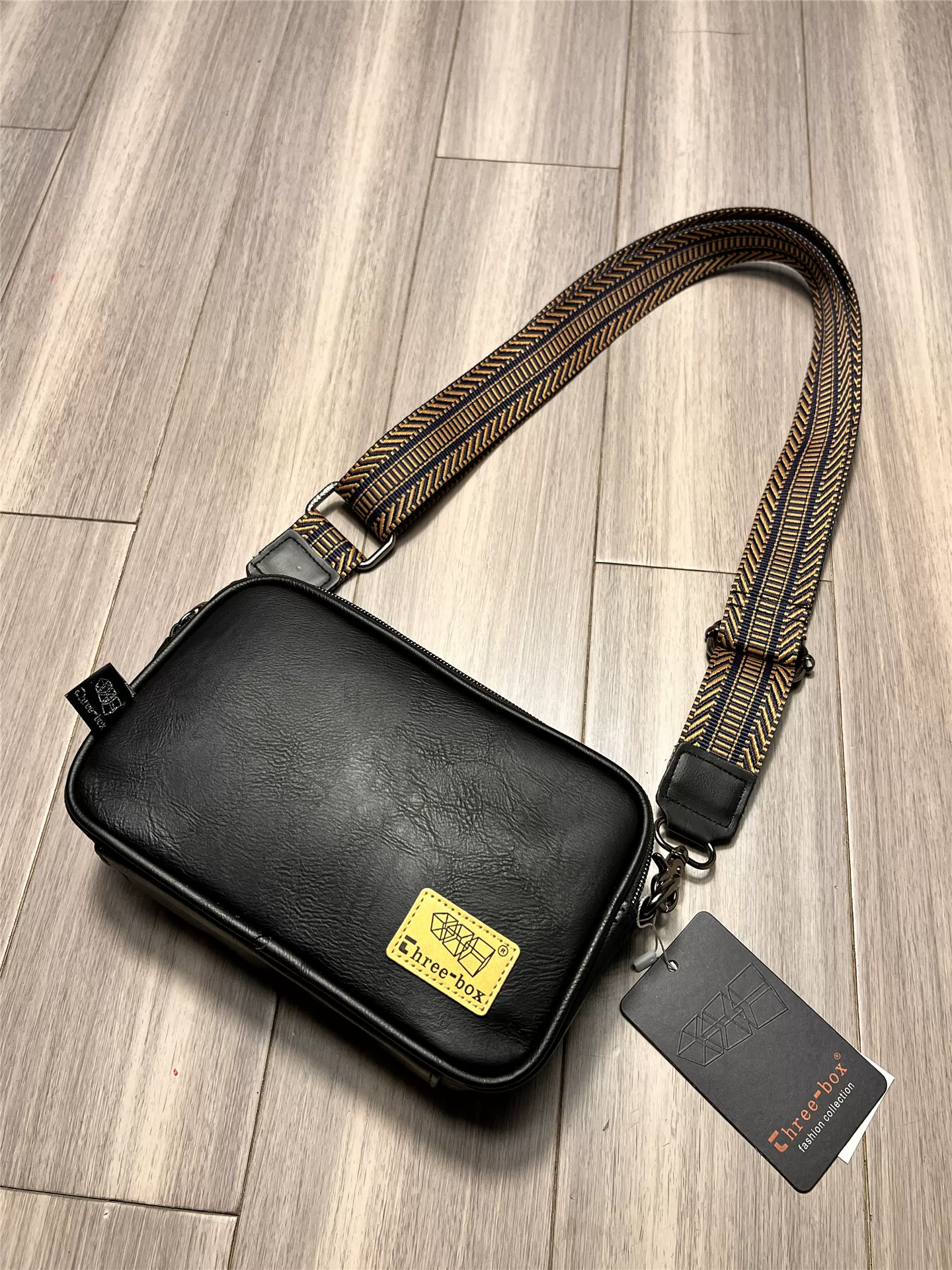 Túi đeo chéo phong cách Hàn Quốc và Nhật Bản, túi đeo vai nam thời trang, túi vuông nhỏ đa năng, đơn giản, hợp thời trang kiểu Nhật