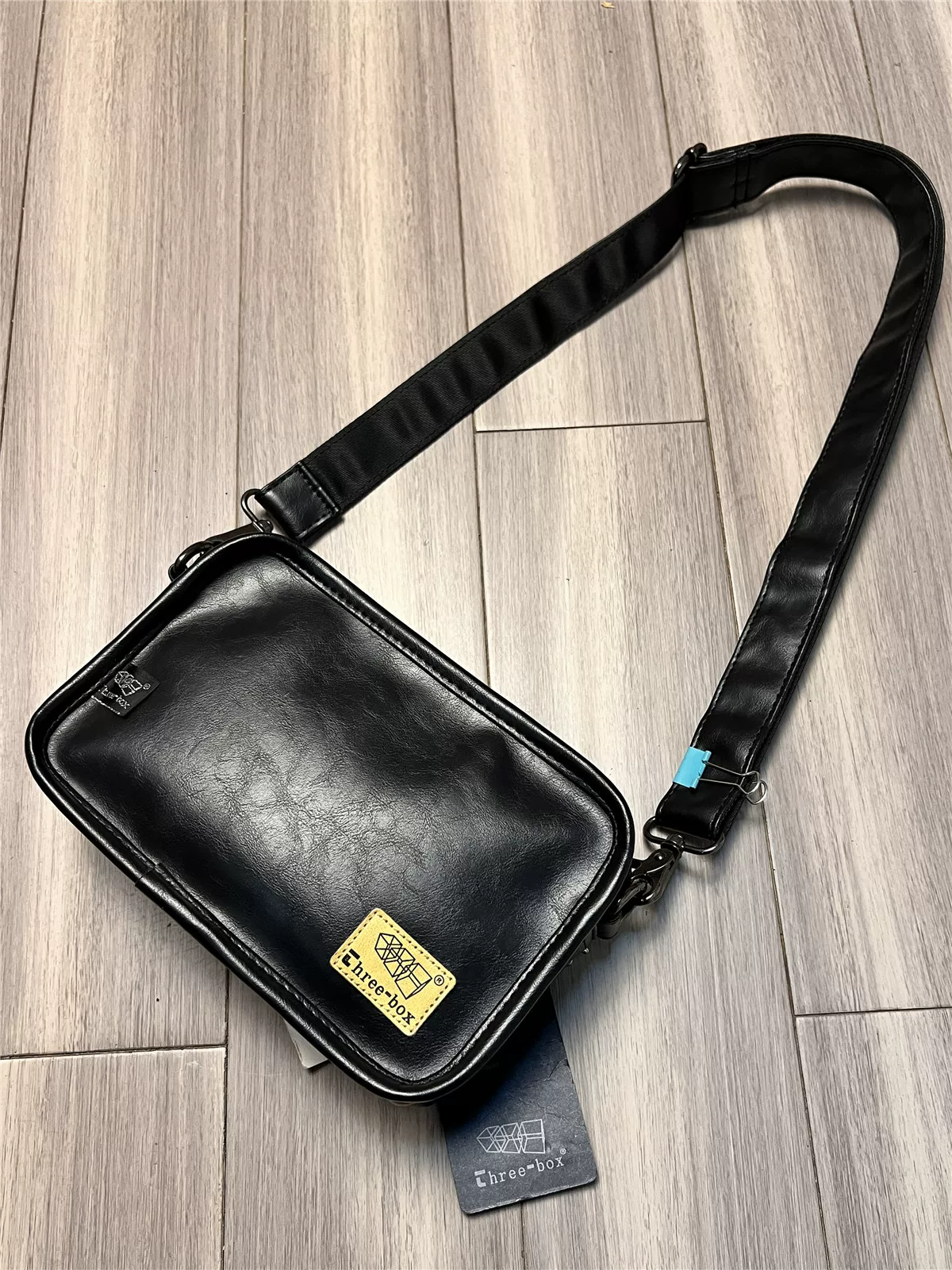 Túi vuông nhỏ đơn giản phong cách Nhật Bản dành cho nam giới thời thượng, túi đeo chéo, túi đựng điện thoại thời trang