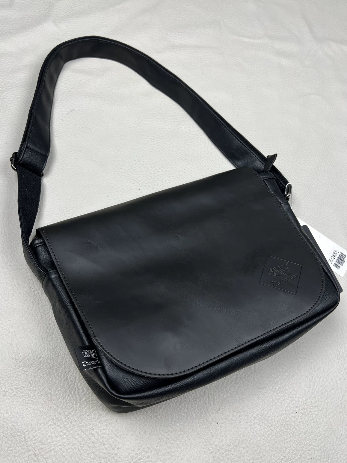 Túi đeo chéo nam phong cách ba hộp theo xu hướng quốc gia Nhật Bản, kiểu dáng giản dị, unisex, có nắp gập, phong cách retro, balo đeo vai