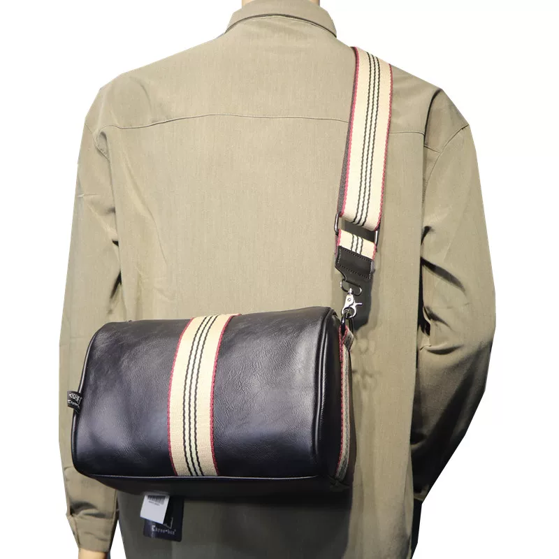 Ba hộp túi đeo vai nam sọc thời trang, túi đeo chéo kiểu Nhật Bản phong cách Hàn Quốc, túi đựng xe máy dung tích lớn.