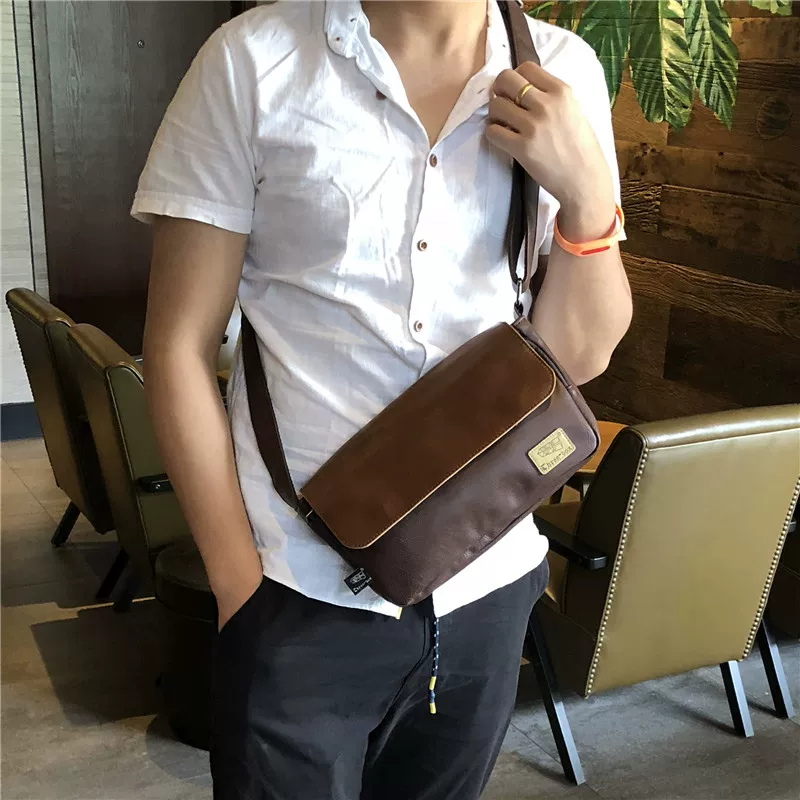 Ba lô đeo chéo nam phong cách Hàn Quốc ba lô đeo chéo nam thông thường túi đeo vai kiểu cổ điển túi đeo chéo ngang ngang đựng điện thoại