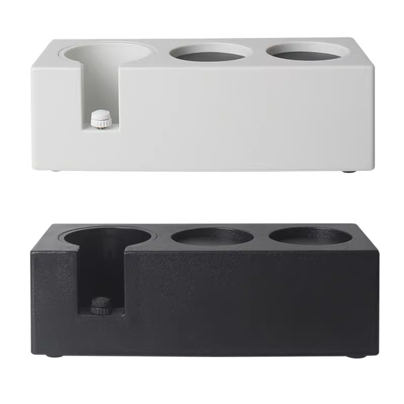 Bộ ba dụng cụ gồm dụng cụ nén cà phê espresso, đế tay cầm và dụng cụ phân phối cà phê có ngăn chứa cho các kích thước 51/53/58mm.