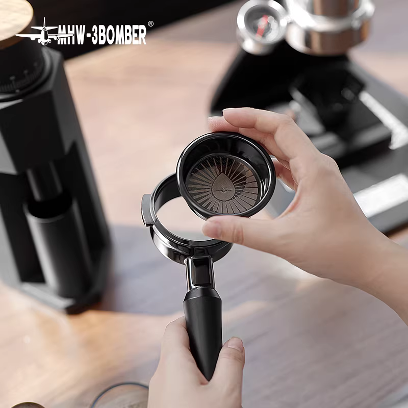 Máy pha cà phê MHW-3BOMBER, đèn khò, bát đựng bột ngọt, tay cầm máy pha cà phê Ý 58mm, bát đựng bột, đèn khò hỗ trợ chiết xuất