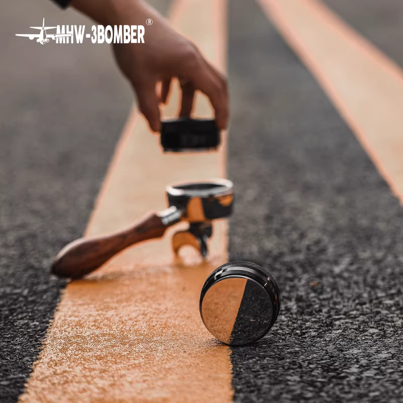 Dụng cụ nén cà phê kiểu máy bay ném bom, máy ép cà phê bằng thép không gỉ bốn lưỡi, dụng cụ nén kiểu Ý 51/53/58mm, bộ có ren