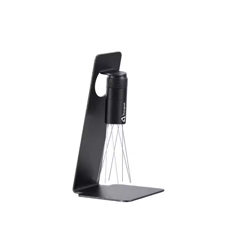 Kim phân phối bột cà phê Kim phân phối bột từ tính Lingqi 2.0 có thể điều chỉnh góc để phân tán các cục bột cà phê đều nhau.