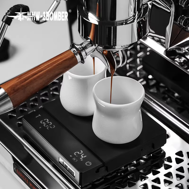 Cân điện tử pha cà phê Bomber Cube 3.0 ProMax, đo tốc độ dòng chảy, hẹn giờ, cân gram