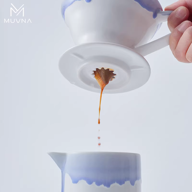 Bộ pha cà phê gốm MUVNA V60, cốc lọc, ấm chia cà phê, bộ pha cà phê Pour-over
