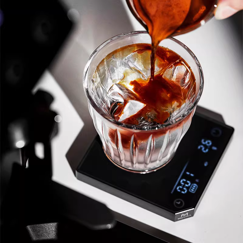 Cân điện tử pha cà phê Espresso mini MUVNA, cân điện tử pha cà phê thủ công với chức năng hẹn giờ và màn hình LED