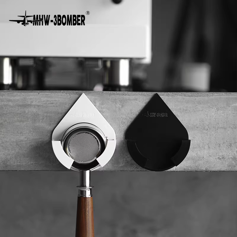 Giá đỡ tay cầm máy pha cà phê kiểu bomber, gắn tường hình giọt nước, dành cho máy pha cà phê Ý, giá để tay cầm đa năng 51/53/58mm