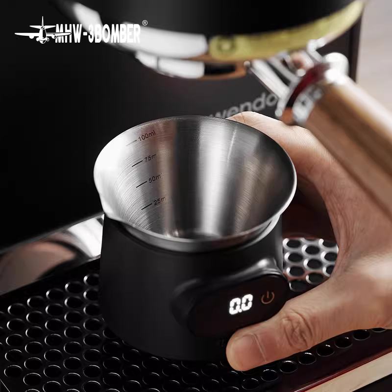 Máy cân điện tử MHW Bomber ESP, cân cà phê Ý, độ chính xác cao, cân định lượng chính xác, cốc đo chất lỏng, dụng cụ thu chất lỏng