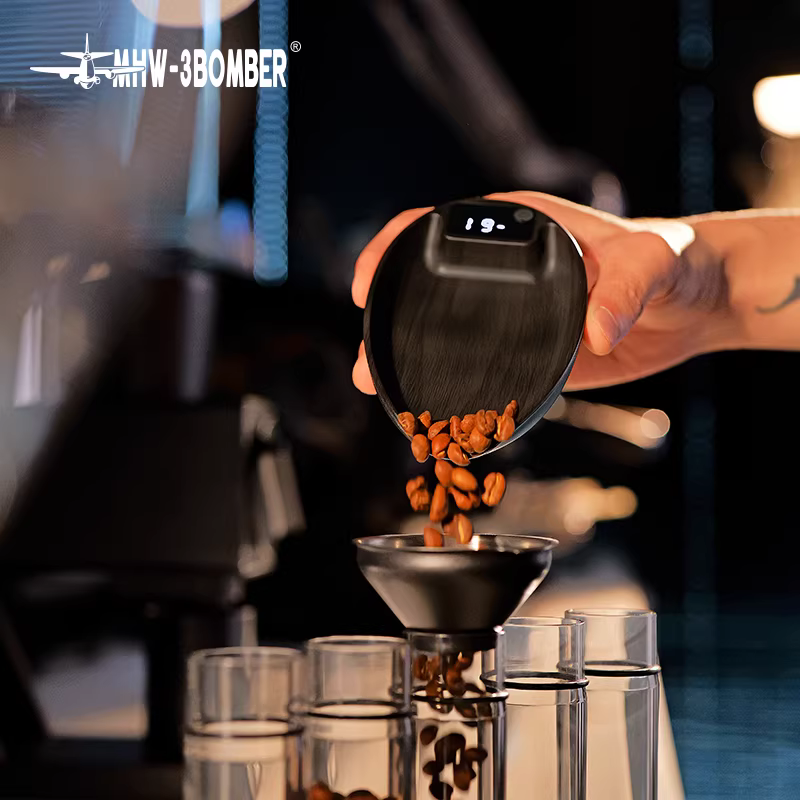 Cân điện tử cà phê Bomber MVE, khay cân hạt cà phê, khay trưng bày, khay đựng hạt cà phê pha thủ công, khay đựng bột, bình xịt