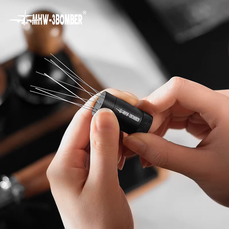 Kim khuấy bột Bomber Lightning 2.0 Kim phân phối bột cà phê có thể điều chỉnh được Kim phân phối bột kiểu Ý Máy khuấy kiểu kim để phân phối đều