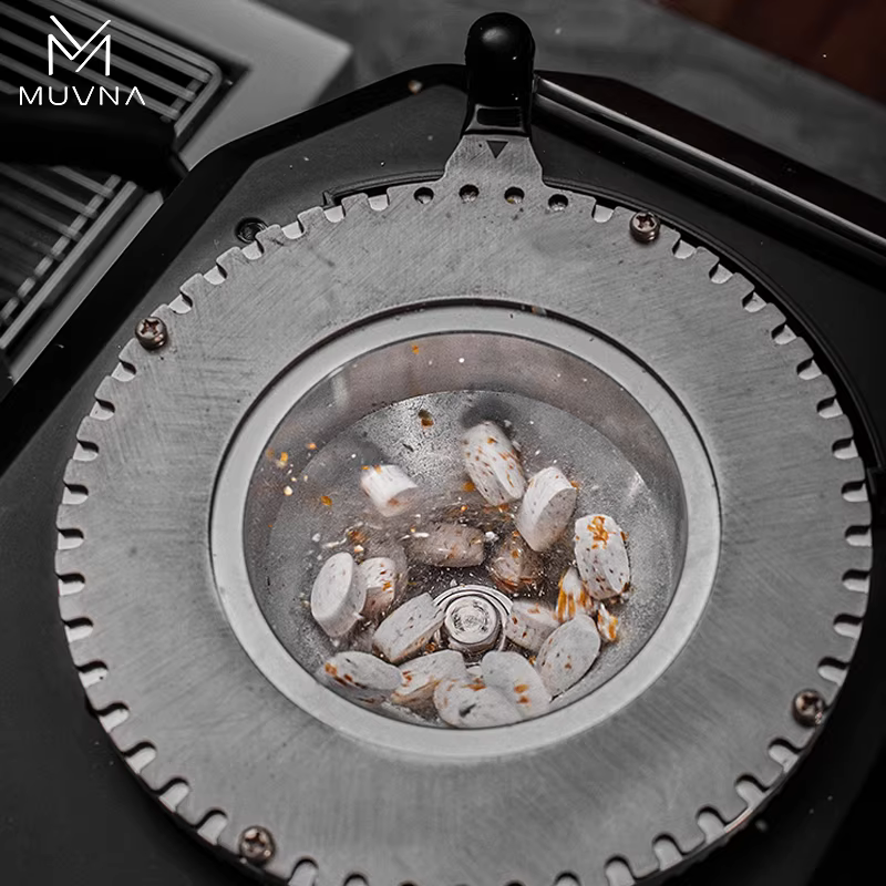 Viên vệ sinh máy xay cà phê MUVNA, chất tẩy rửa để làm sạch đĩa và lưỡi xay, loại bỏ bụi bẩn và cặn bẩn.