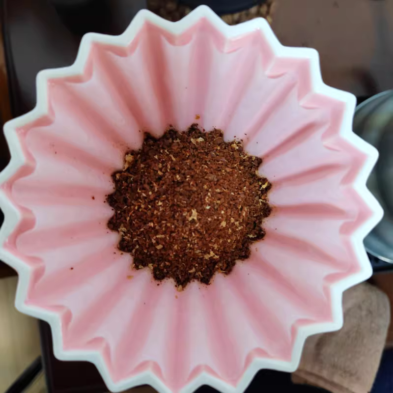 Bộ lọc giấy gốm Origami, bộ lọc cà phê pha nhỏ giọt, bộ lọc cà phê V60, bộ lọc giấy gốm, giá đỡ gỗ V0102