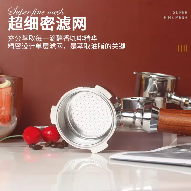 SMEG/Smeg ECF01/Changkun TSK-1837B/1819A tay cầm máy pha cà phê không đáy có tay cầm đôi