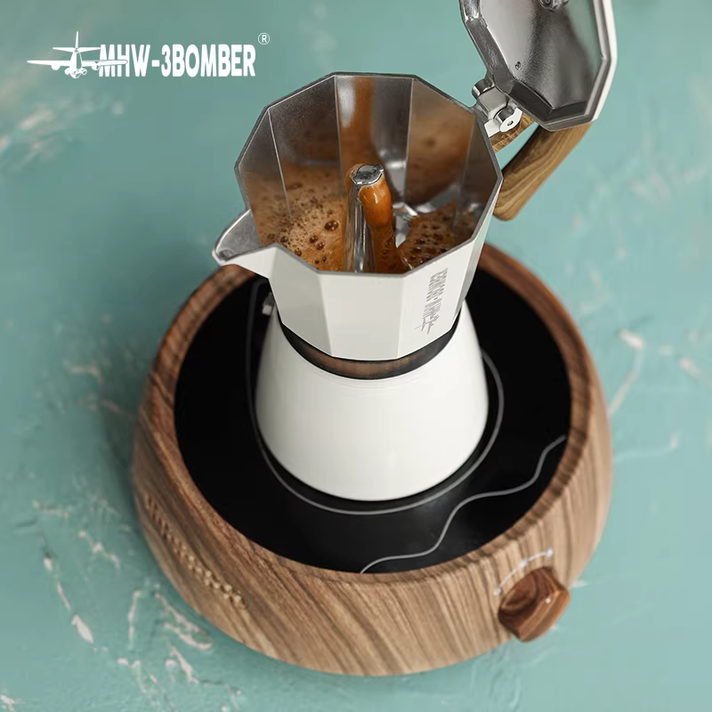 Máy pha cà phê Espresso kiểu Ý dùng tại nhà Bomber Moka Pot, máy pha cà phê Espresso, bình pha cà phê thủ công, bình lọc cà phê nhỏ giọt