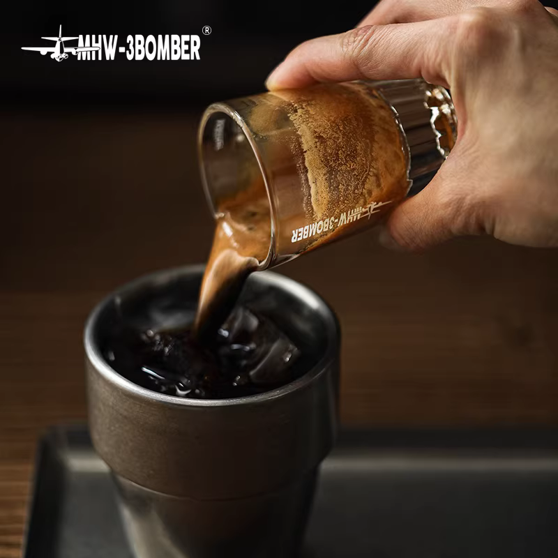 Ly cà phê Espresso kiểu Bomber có vạch chia đo, ly shot, ly chiết xuất, dùng cho gia đình và thương mại