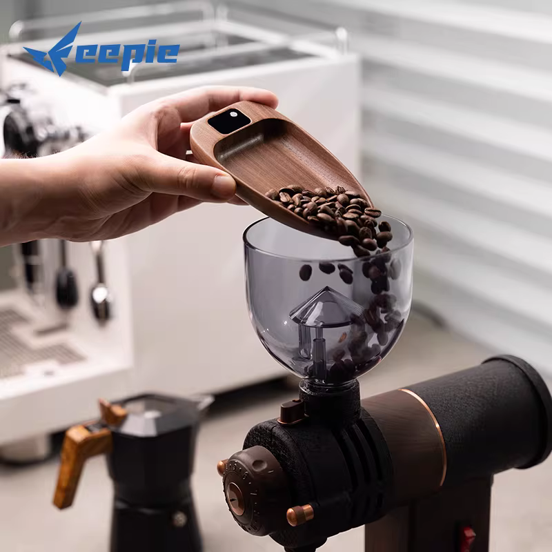 Khay cân điện tử bằng gỗ óc chó feepie, khay đựng cà phê, khay pha cà phê thủ công, khay cân cà phê, khay trưng bày cà phê