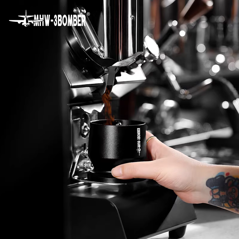 Bộ phận thu bột cà phê kiểu bomber 51/54/58mm, tay cầm máy xay cà phê, dụng cụ rót bột cà phê, cốc giữ mùi thơm