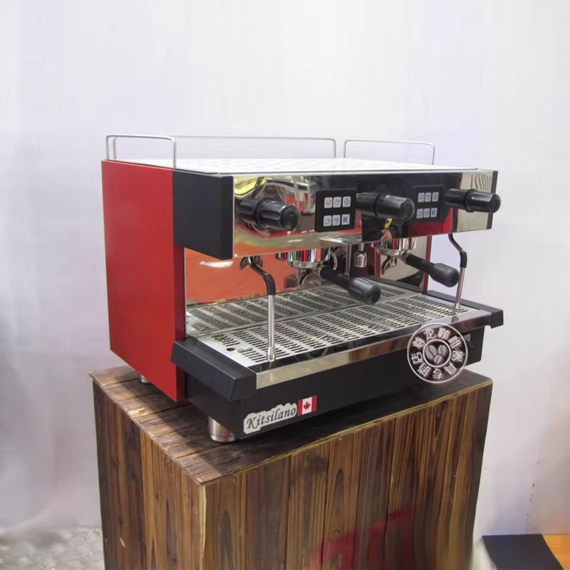 Máy pha cà phê bán tự động kiểu Ý Kitsilano có hai đầu, máy pha cà phê điện thương mại một đầu