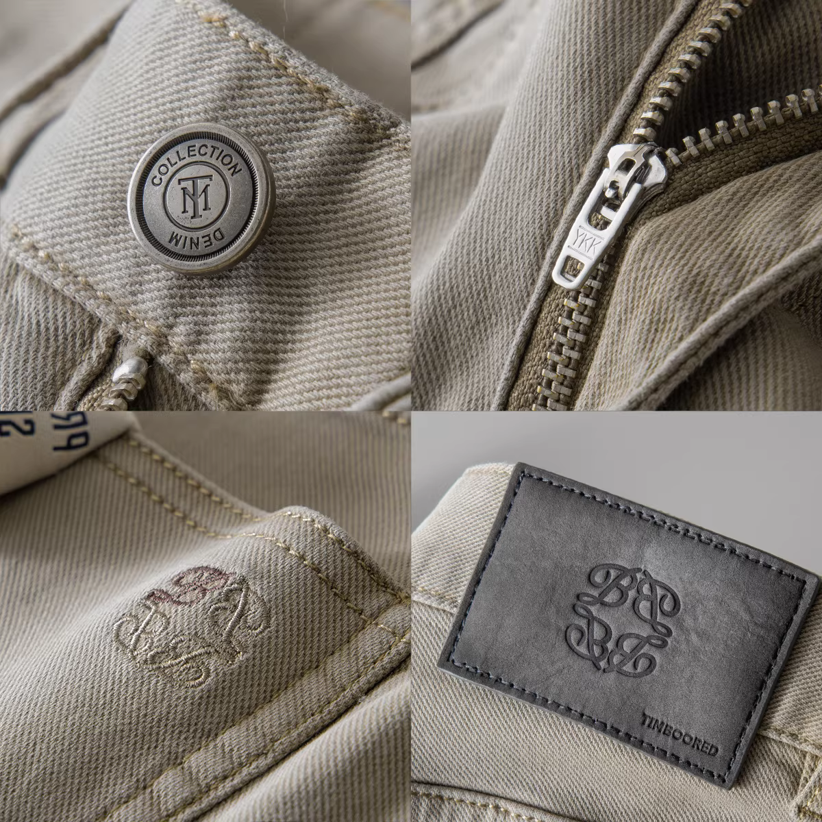 Quần cotton thu đông mới dành cho nam, dáng thẳng, vải tuýt thô, kiểu năm túi, quần dài, thoải mái, mềm mại, chống bụi và chống nhăn.