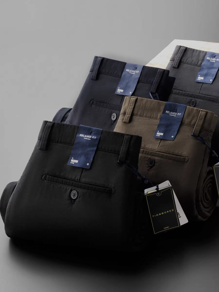 Quần âu nam chất liệu cotton chải kỹ, kiểu dáng thẳng, chất liệu dày dặn, mặc thoải mái, đa năng, thích hợp cho công việc.