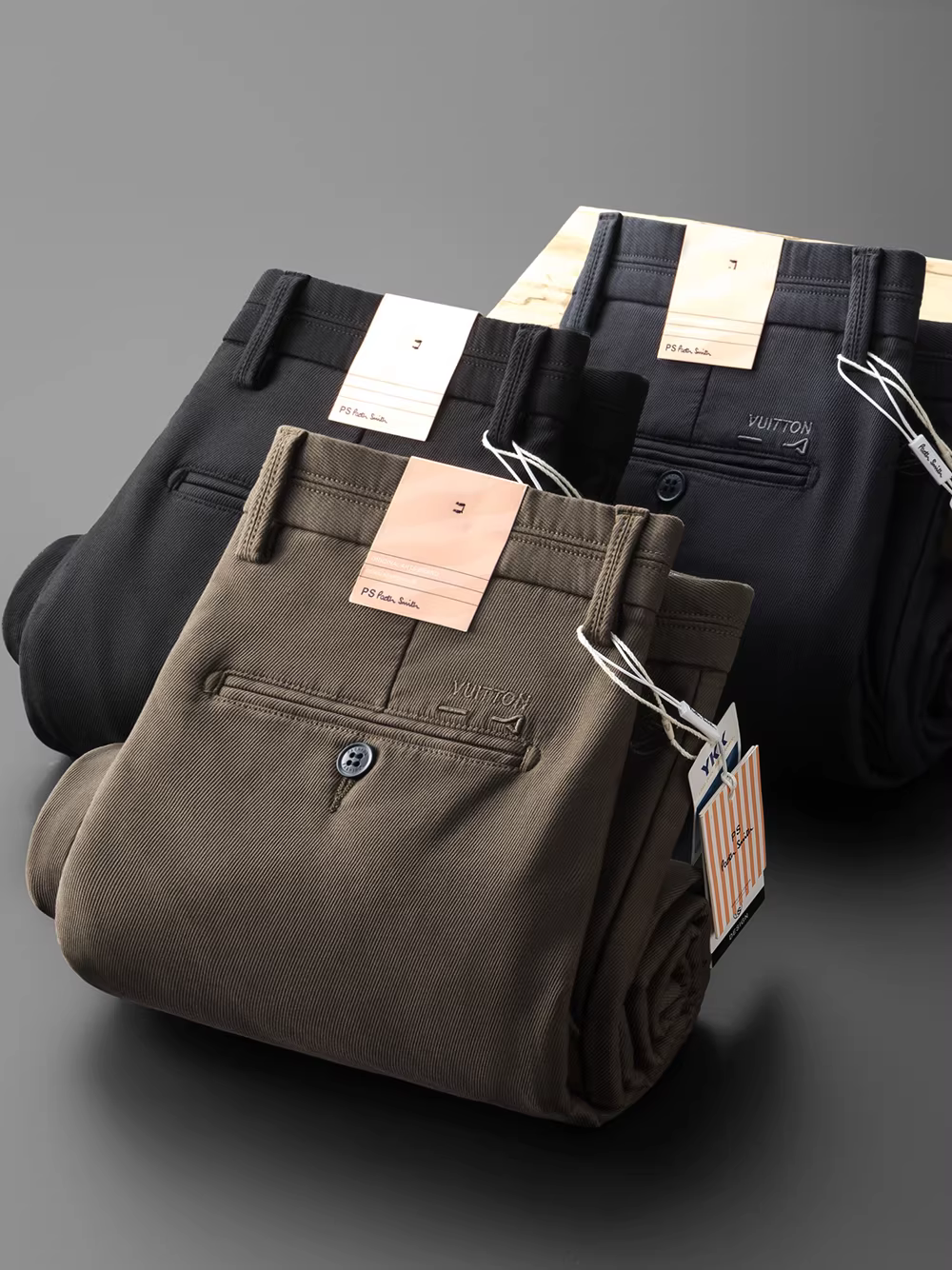 Quần ống đứng vải cotton chải kỹ kiểu mới mùa thu đông, đa năng cho công việc, dáng rộng, mềm mại, thoải mái, thân thiện với làn da và dày dặn dành cho nam giới.