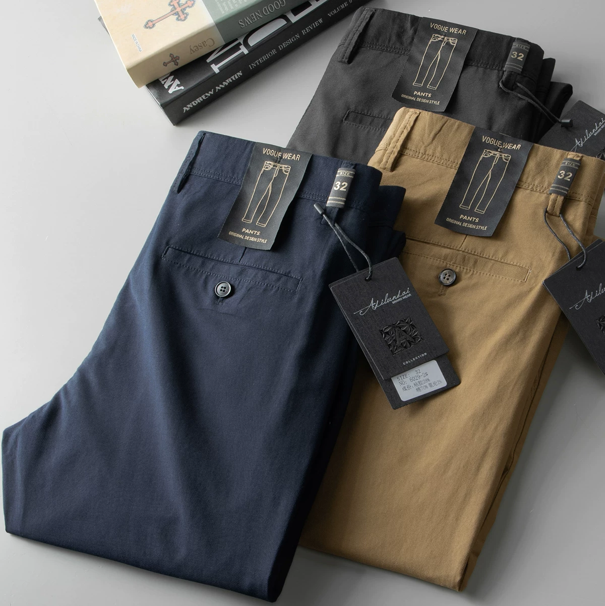 Mùa Xuân Thu 2023 Mới Quần Âu Nam Chất Liệu Cotton Chất Liệu Cotton Co Giãn Tinh Tế Mỏng Thoáng Khí Đa Năng