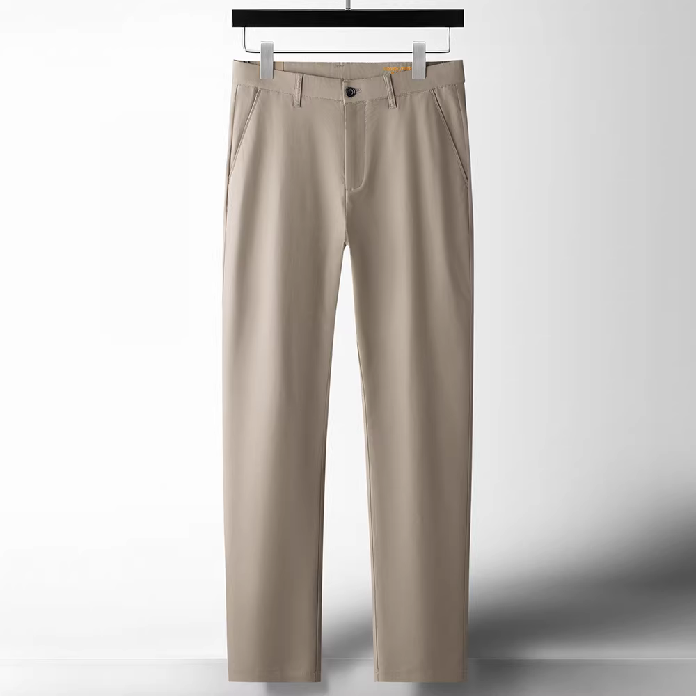 2023 Xuân/Hè Mới Nhẹ Modal Cotton Quần Âu Nam Thẳng Co Giãn Đa Năng Quần Dài Mềm Mại Và Thoáng Khí