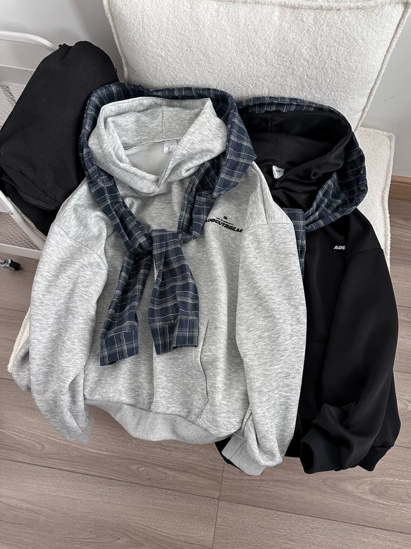 Áo hoodie kẻ sọc kiểu Mỹ dành cho nam, áo khoác ngoài rộng rãi thoải mái cho mùa xuân thu, thương hiệu thời thượng với thiết kế cá tính.