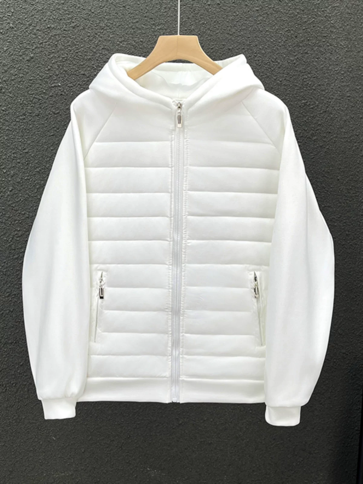 Áo khoác cotton có mũ trùm đầu chắp vá mùa đông BF Áo khoác phao nam phong cách Hàn Quốc hợp thời trang giản dị đa năng Quần áo cotton ấm áp