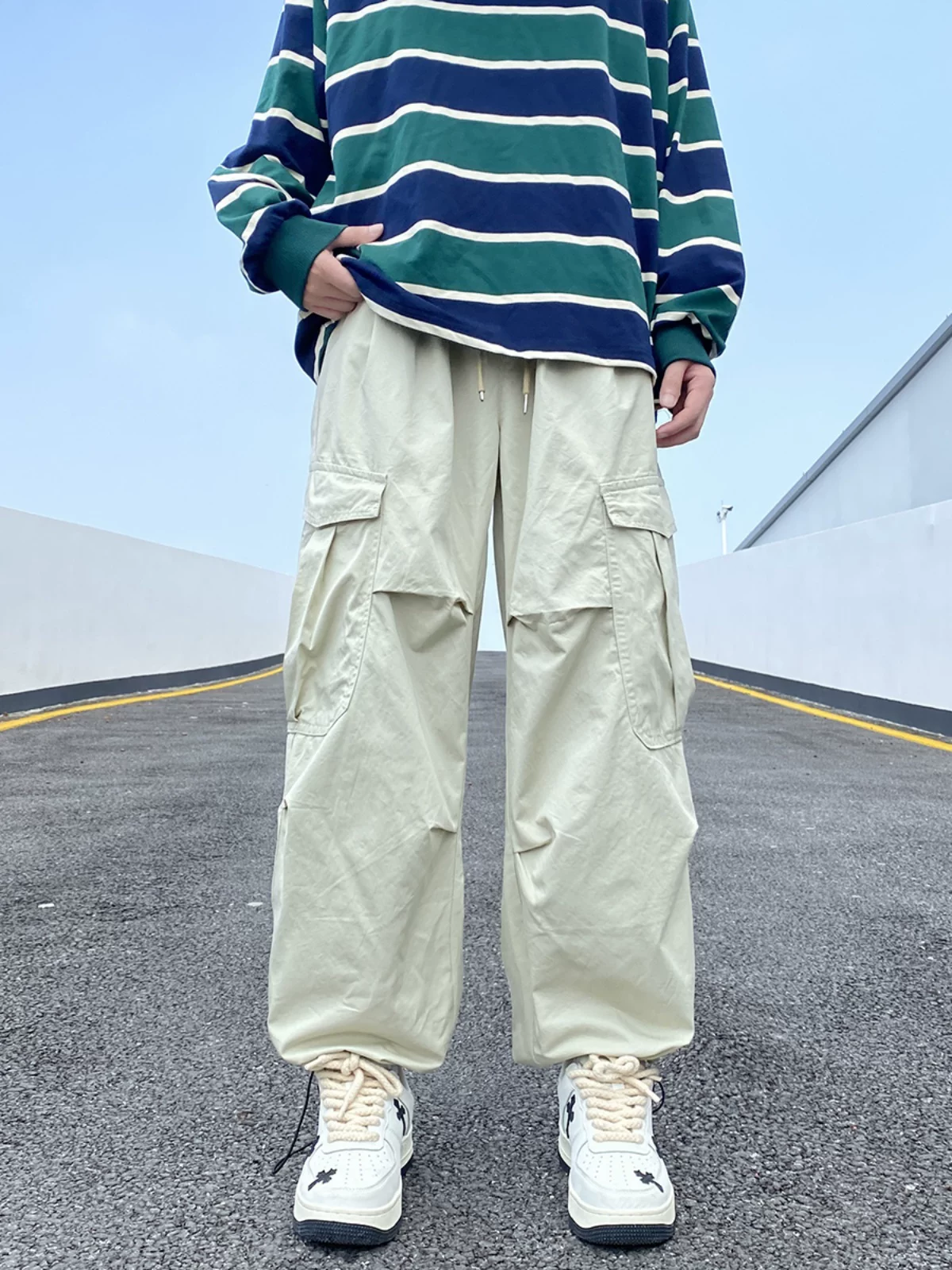 Quần cityboy kiểu Nhật mùa hè dành cho nam, quần công sở nhanh khô kiểu Mỹ, quần ống đứng rộng rãi, hợp thời trang, phong cách thường ngày.