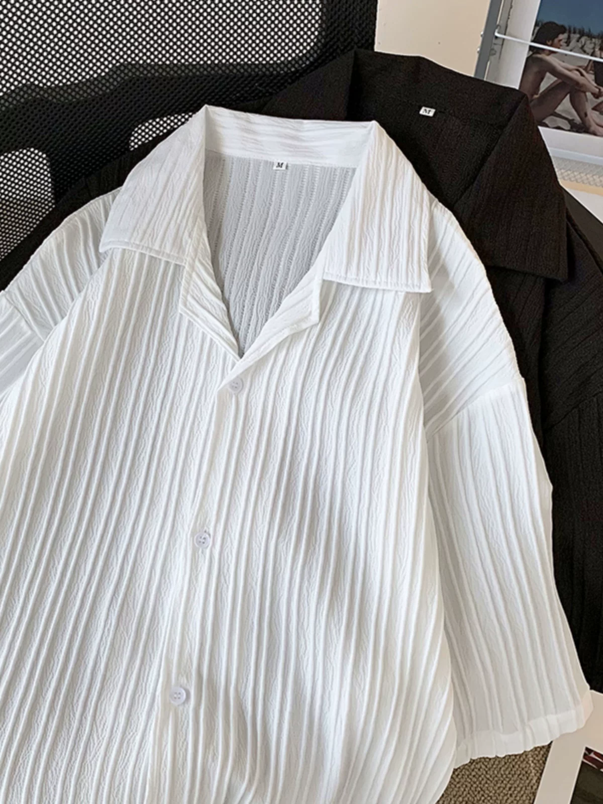 Áo sơ mi lụa kiểu Cuba dành cho nam, phong cách thời thượng và trưởng thành, áo ngắn tay, dáng rộng, chất liệu cao cấp, áo thời trang mùa hè.