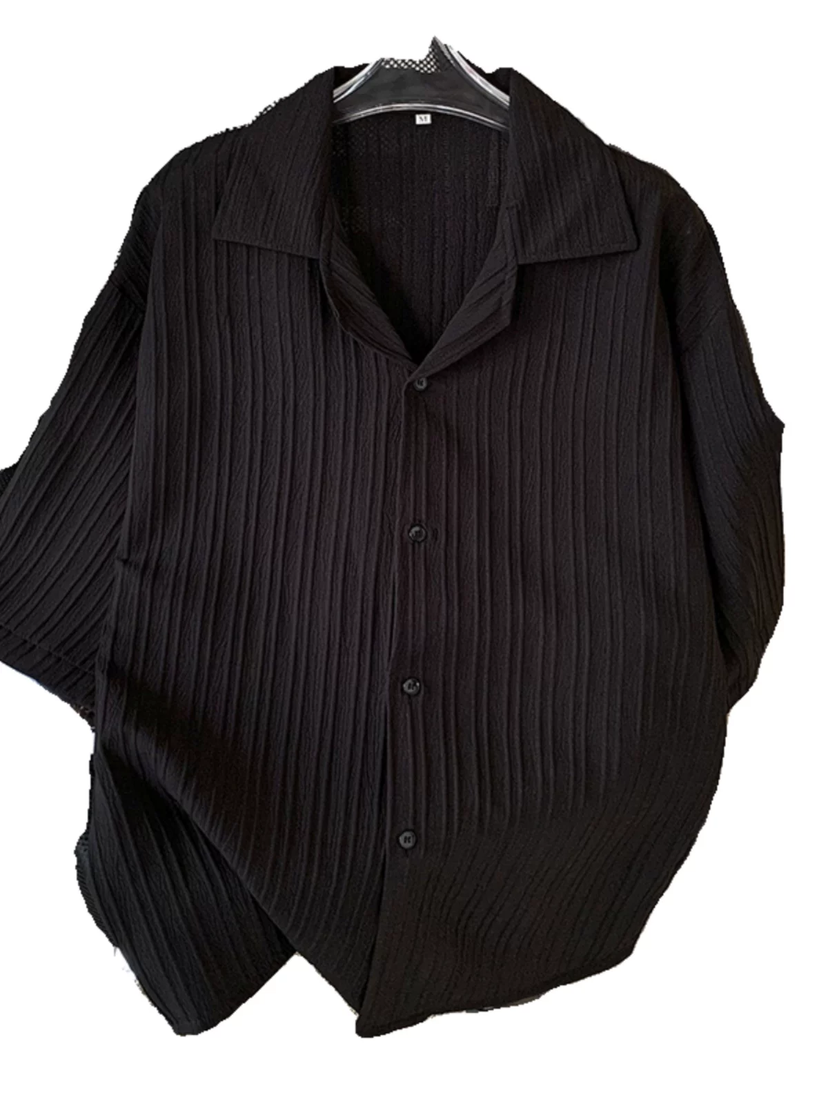 Áo sơ mi lụa kiểu Cuba dành cho nam, phong cách thời thượng và trưởng thành, áo ngắn tay, dáng rộng, chất liệu cao cấp, áo thời trang mùa hè.