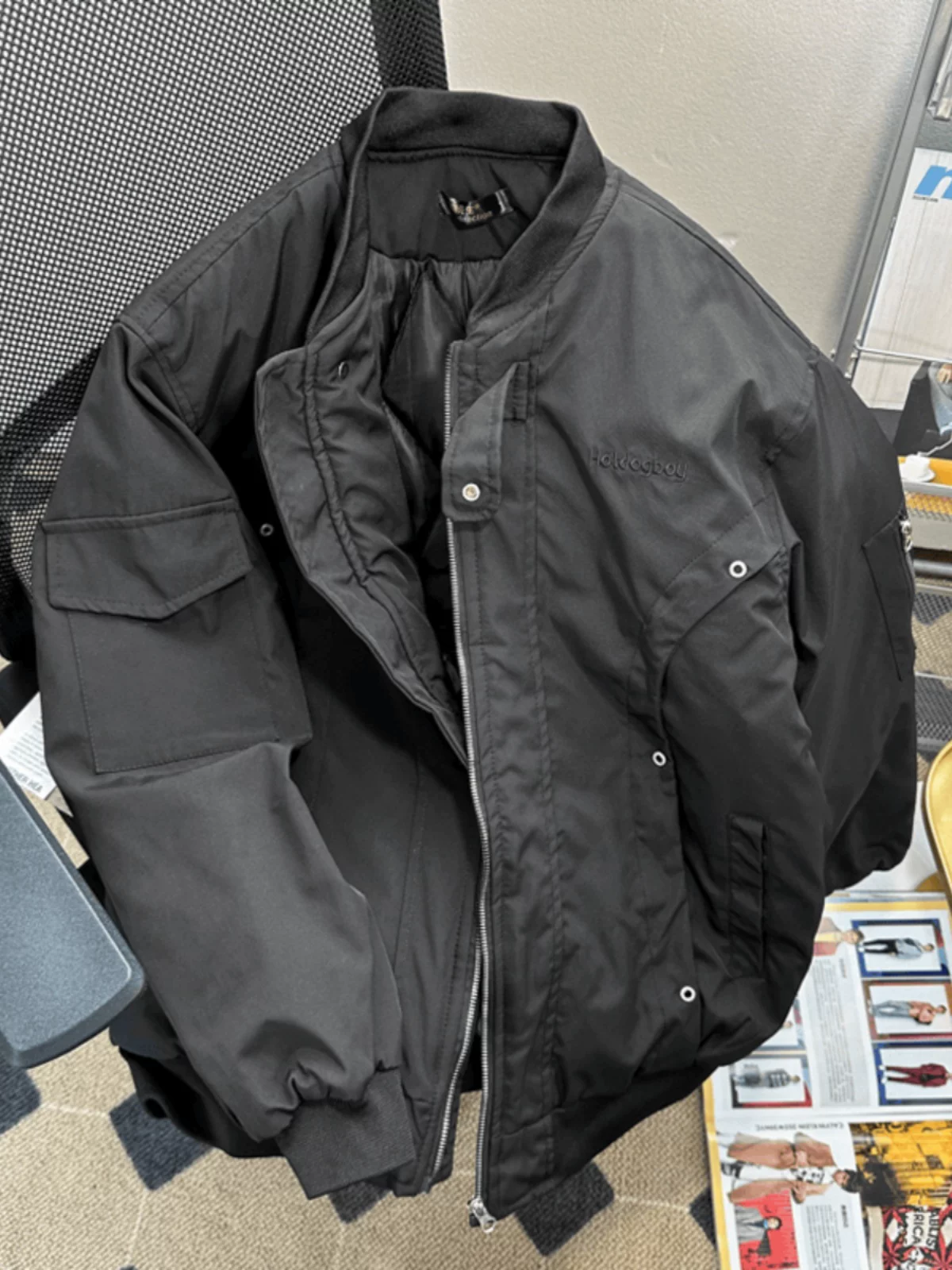 Áo khoác bóng chày dáng rộng mùa xuân thu phong cách Mỹ, áo khoác phi công cặp đôi, thiết kế thời trang nam, áo khoác cặp đôi thương hiệu.