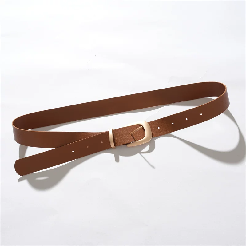 Thắt lưng da nhỏ phong cách retro Mỹ dành cho nam và nữ, thắt lưng trang trí thời trang, thắt lưng khóa cài đa năng đơn giản phong cách Nhật Bản dành cho sinh viên.