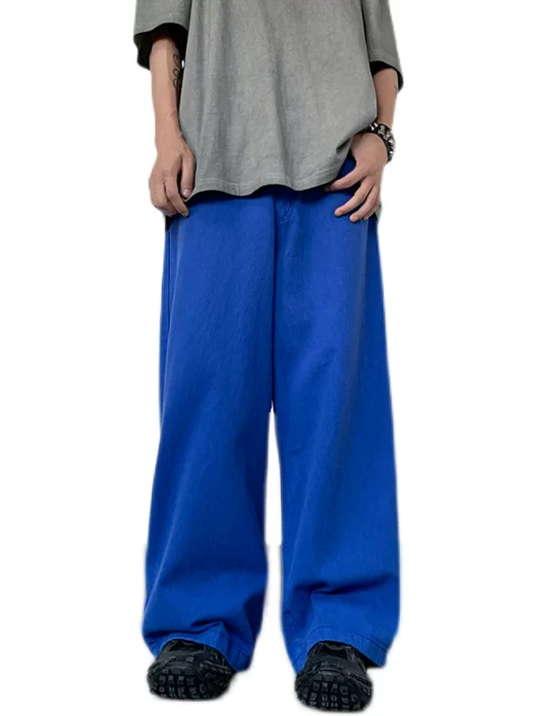 Quần jean nam mùa hè 2025 dáng rộng, chất liệu mỏng, kiểu Mỹ thời thượng, phong cách dopamine, quần ống đứng dành cho cặp đôi