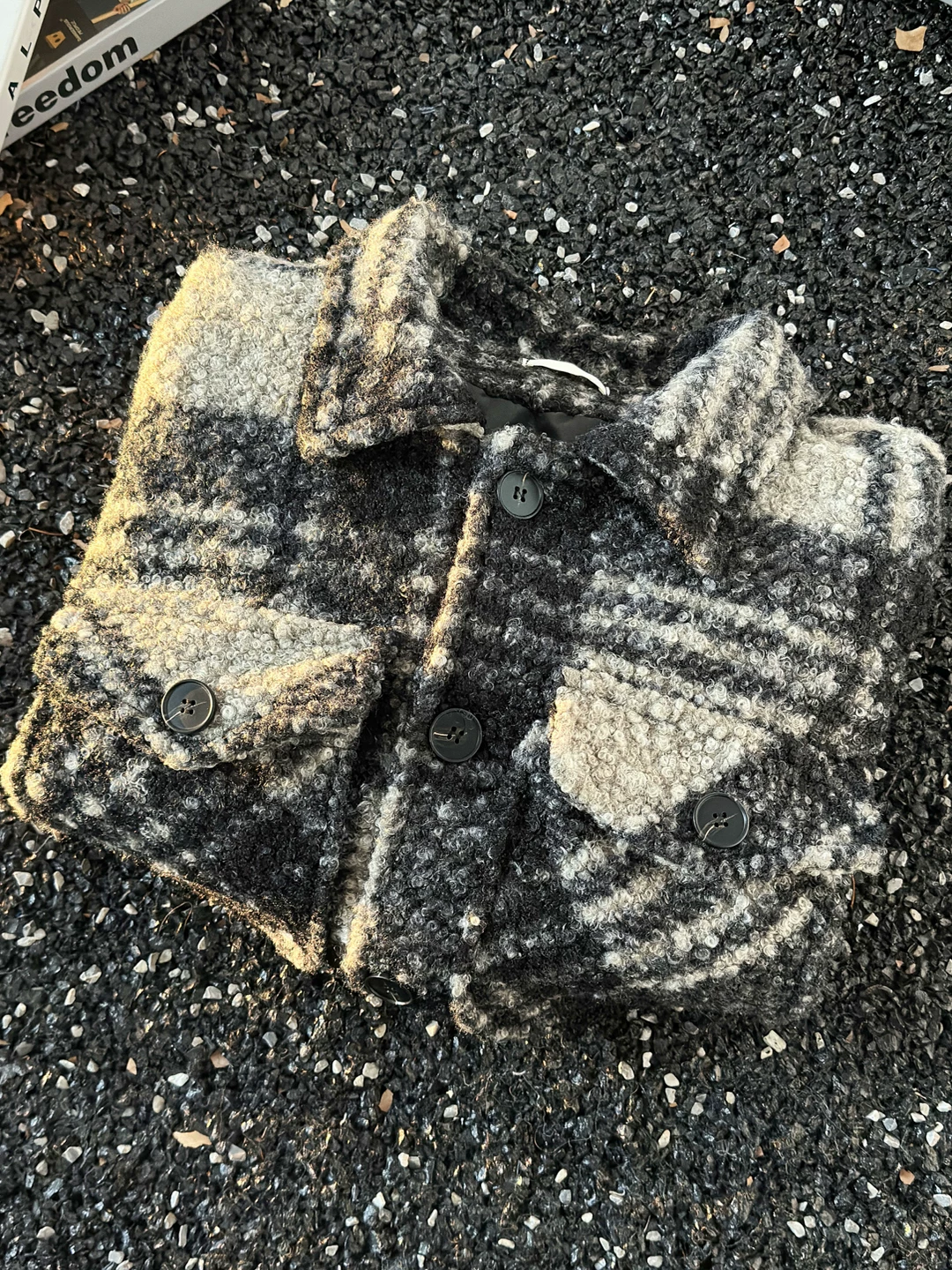 Áo khoác len kiểu Chanel dành cho nam, áo khoác kẻ sọc kiểu Mỹ mùa thu đông, phong cách Mỹ cao cấp, áo khoác dày dặn và ấm áp.