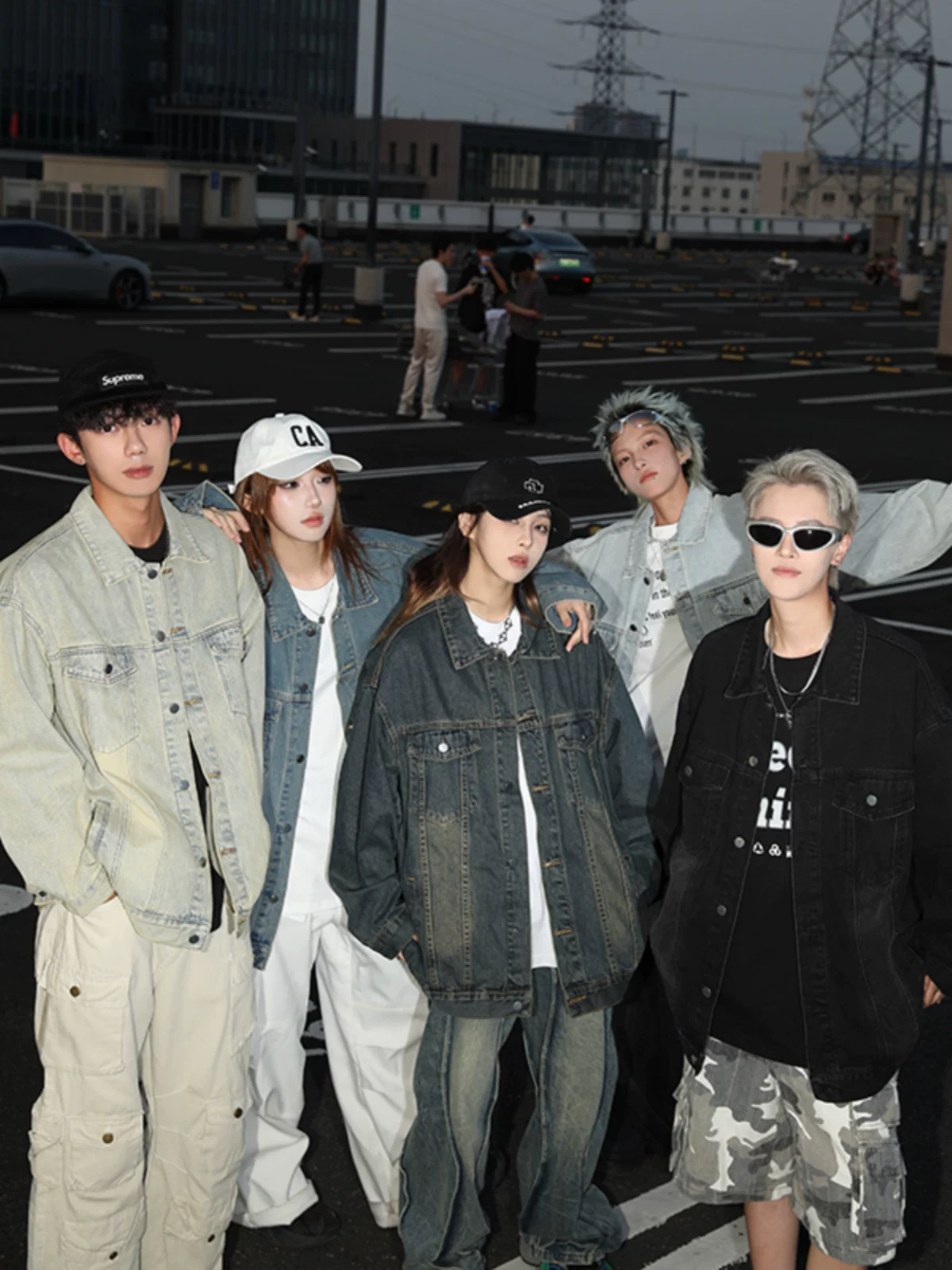 Áo khoác denim phong cách retro Mỹ, áo khoác công sở thời trang mới mùa xuân thu, kiểu dáng rộng rãi dành cho cặp đôi, áo khoác nam.