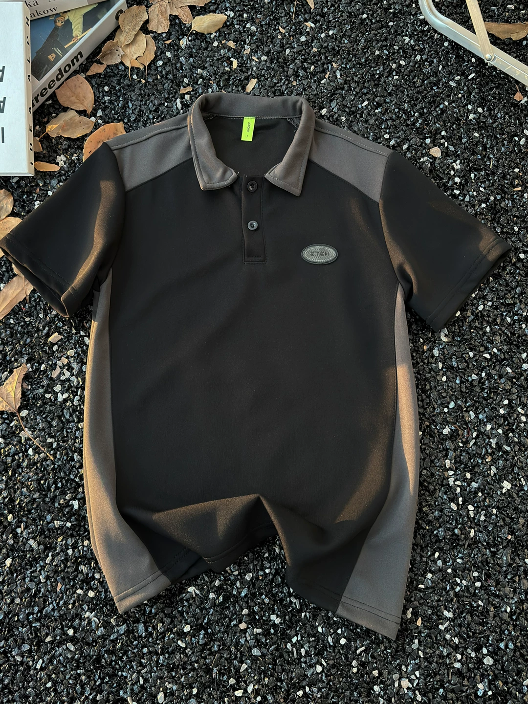 Áo polo nam kiểu Mỹ phối màu, mẫu mới hè 2025, thương hiệu thời thượng, chất liệu cotton nguyên chất dày dặn, dáng rộng, cổ trụ, tay ngắn.