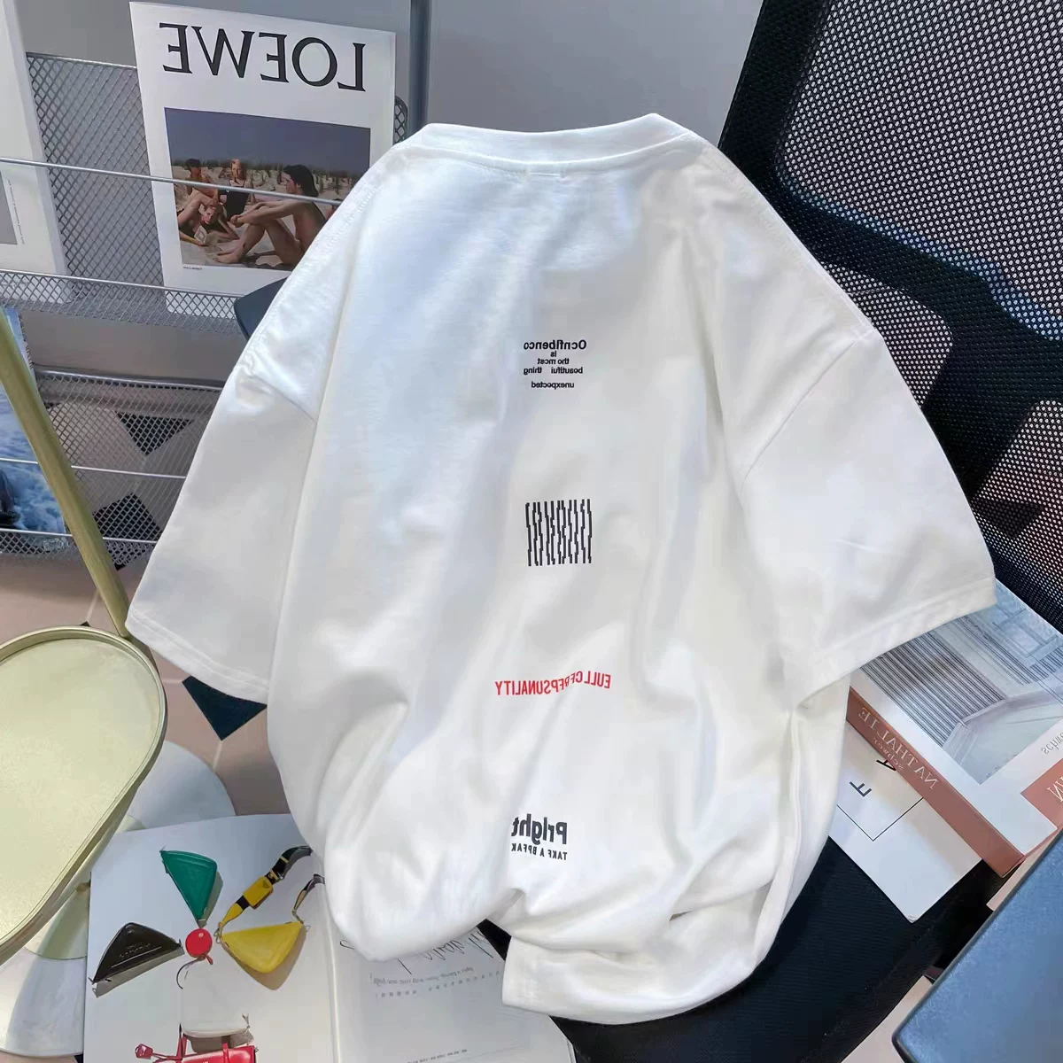 Áo thun ngắn tay kiểu Mỹ dành cho nam, áo nửa tay in họa tiết phong cách Hồng Kông mùa hè, áo thun cặp đôi học sinh hợp thời trang và đa năng